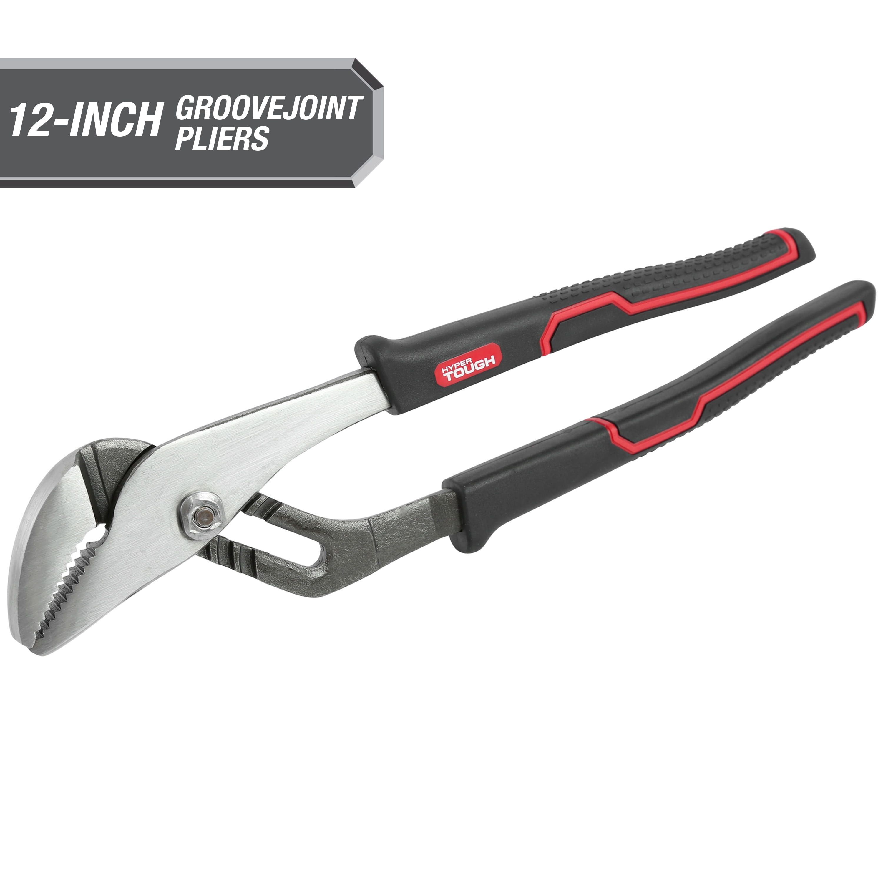 Hyper Tough 12-inch Groove Joint Pliers with Ergonomic