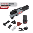 thumbnail interactive-video image 1 of Hyper Tough 12V Max Lithium-Ion Brushless Oscillating Multi-Tool with 1.5Ah Battery and Charger, 1 of 15