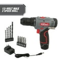 Hyper Tough 12V Max LithiumIon Cordless 2Speed Drill Driver with 1