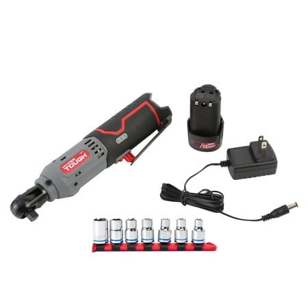 HYPER TOUGH 12V RATCHET WRENCH WITH 7-PIECE SOCKET...