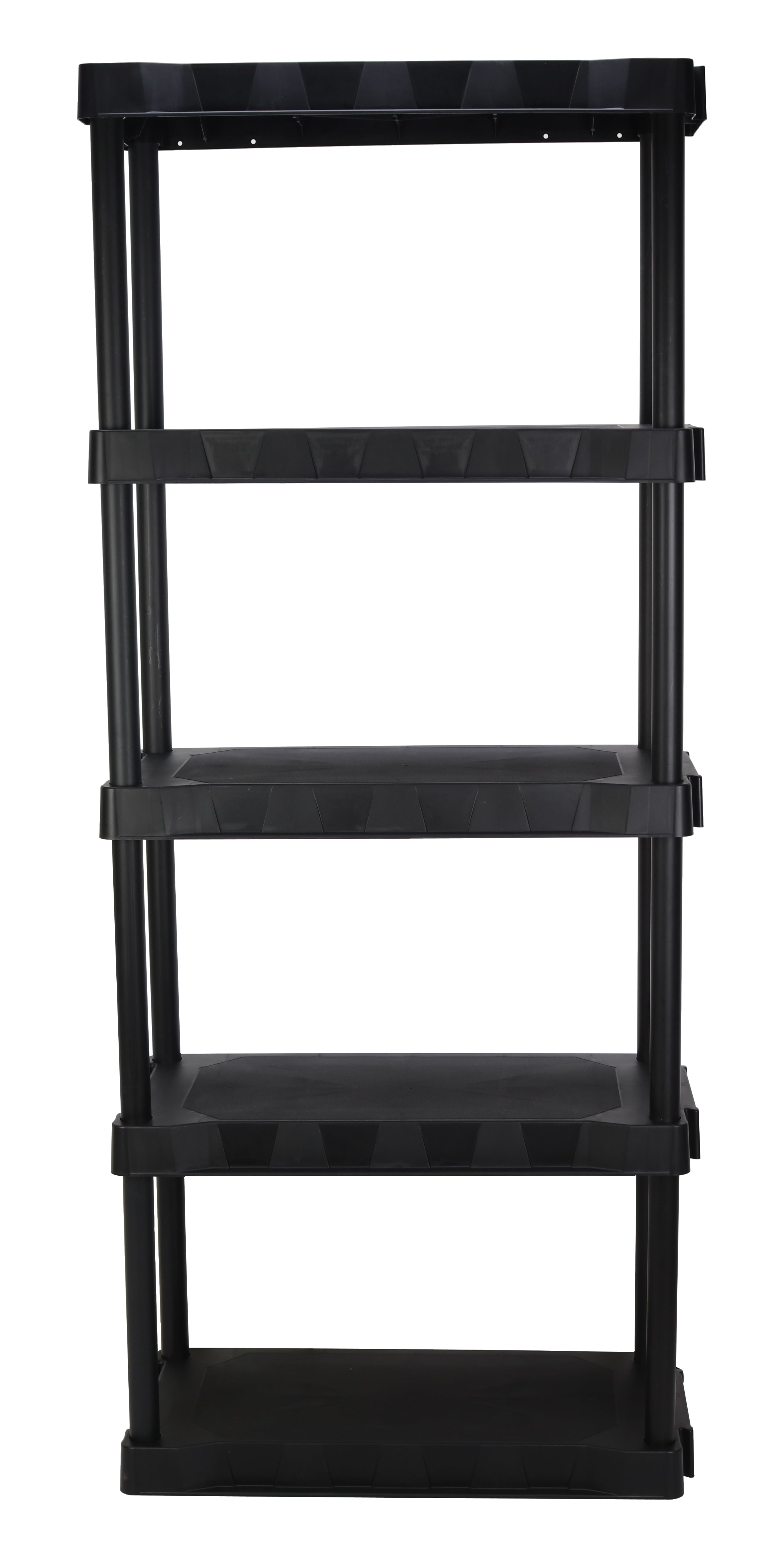 Hyper Tough 13.88"D x 30"W x 73.9"H 5Shelf Plastic Garage Shelves, Black  (图1)