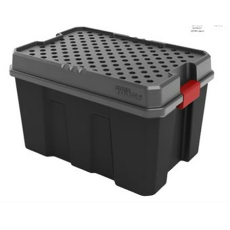Hyper Tough 14 Gallon Plastic Material Storage Tote, Black