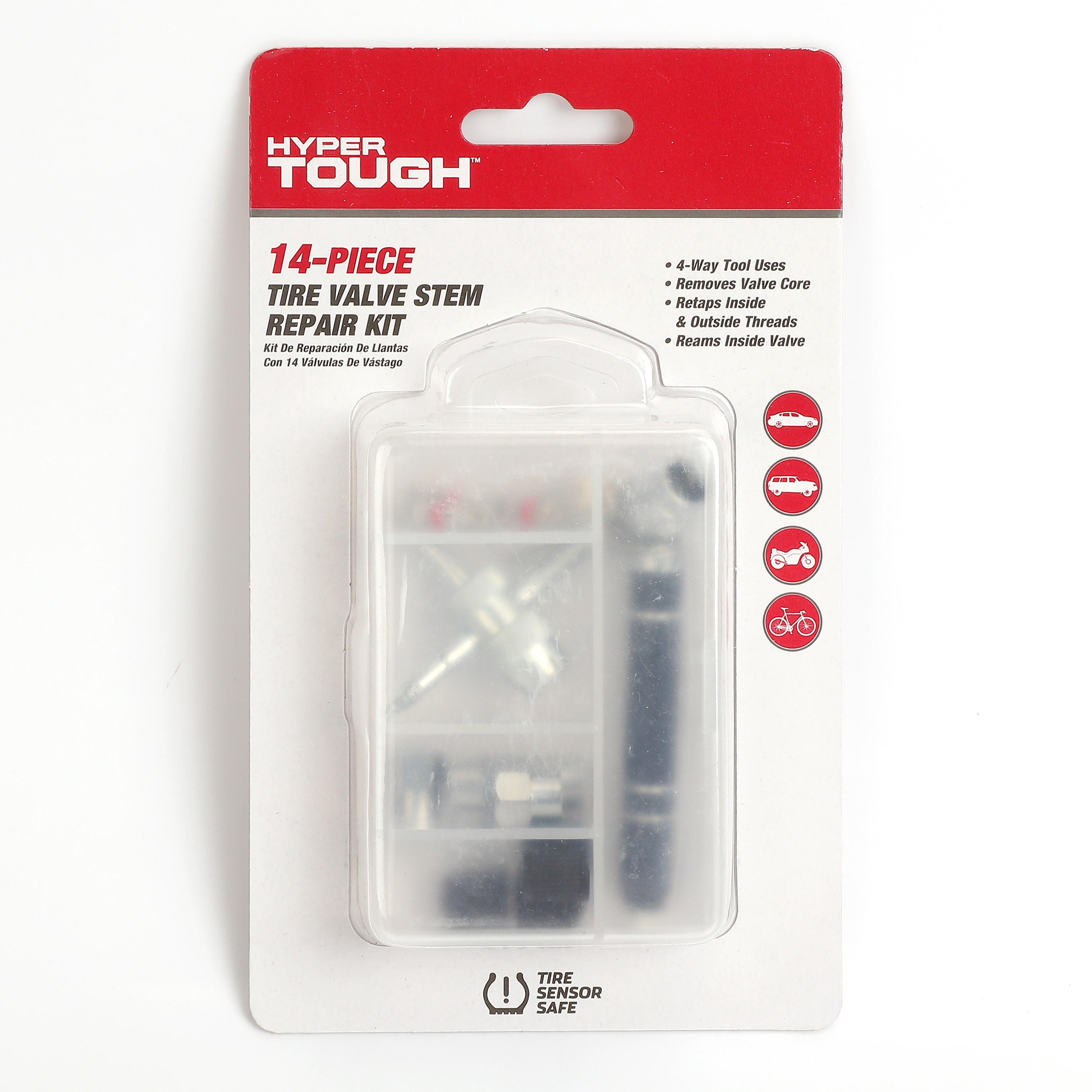 Hyper Tough 14 Piece Tire Valve Stem Repair Kit, Model 5202