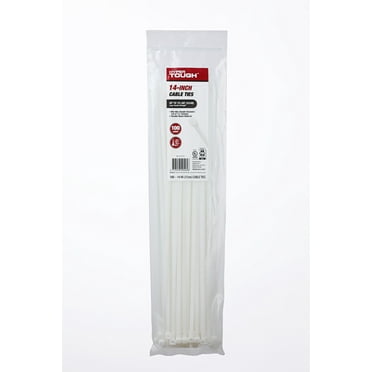 Hyper Tough 14inch Cable Tie Natural 100Pcs