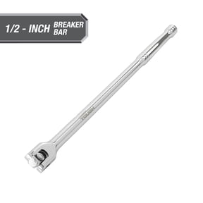 Hyper Tough 15-inch 1/2-Inch Rust Resistant Breaker Bar with Rotating Head