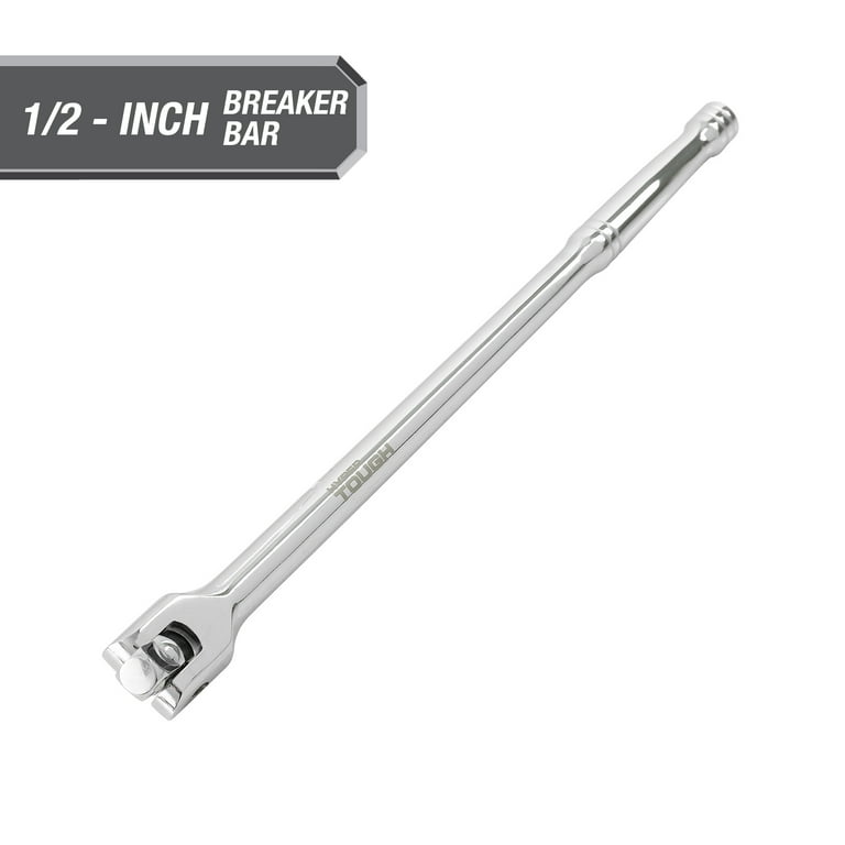 Hyper Tough 15-Inch 1/2-Inch Rust Resistant Breaker Bar with Rotating Head  