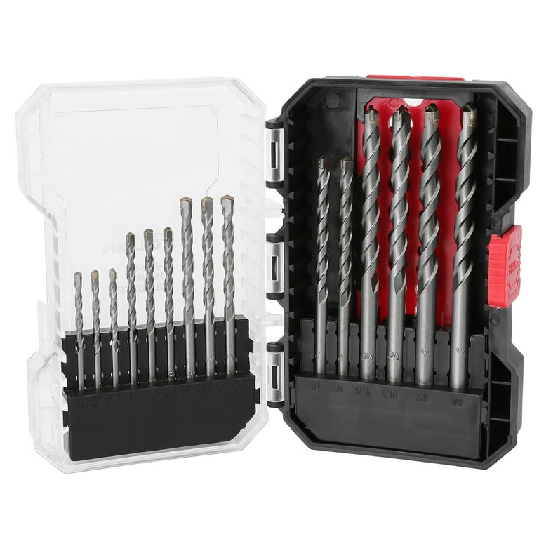 Hyper Tough 15 Piece Masonry Bit Set with Case 41013 Walmart