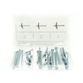 thumbnail interactive-video image 1 of Lexar Industrial (100 Pack) 5/16-18 Zinc Plated Toggle Wing Nuts - Spring Loaded 1 of 2