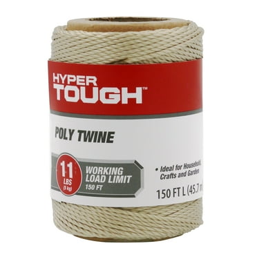Hyper Tough 150 feet Polypropylene Household Twine, Brown, Durable for Arts & Crafts, Wrapping
