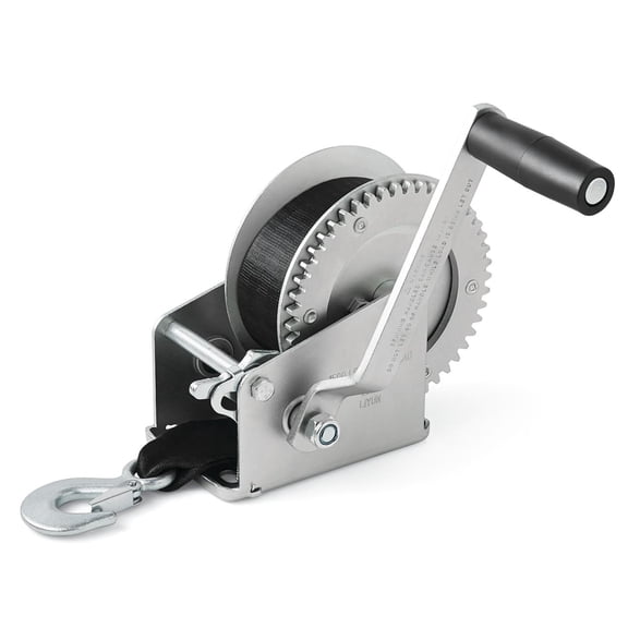 Hyper Tough 1500 lb Manual Trailer Winch, Steel, LY-3022