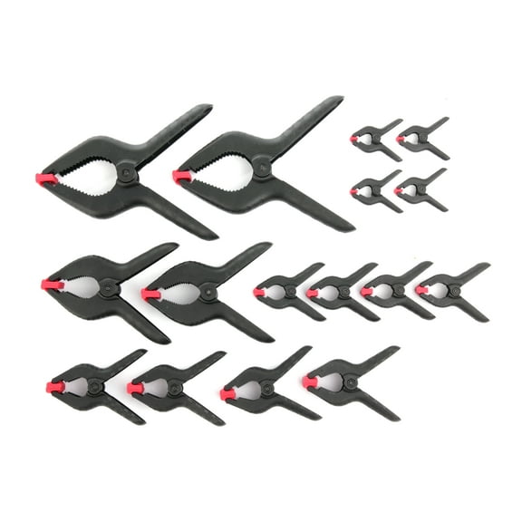 Hyper Tough 16-Piece Assorted Variable-Sized Spring Clamp Set TG60600C