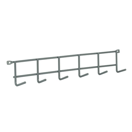 Hyper Tough 16 in. Wall Mounted Multi Hook Rack, Gray