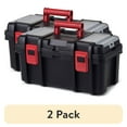 thumbnail interactive-video image 1 of Hyper Tough 19-Inch Plastic Toolbox – Black Hardware Storage Organizer 1 of 3