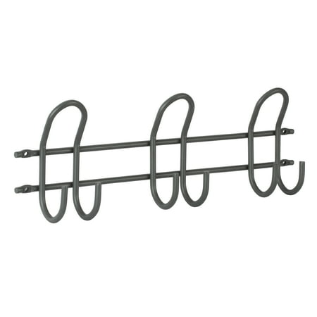 Hyper Tough 17 in. Wall Mounted Heavy Duty Multi Hook Organizer, Gray