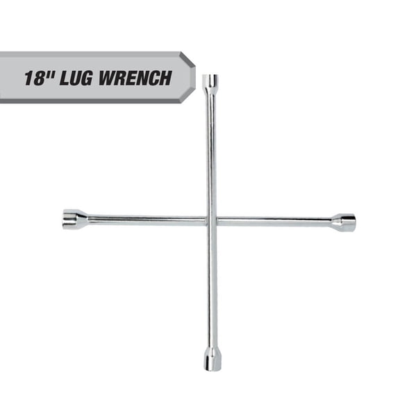 Hyper Tough 18-inch Lug Wrench with Plating for Tire Replacement