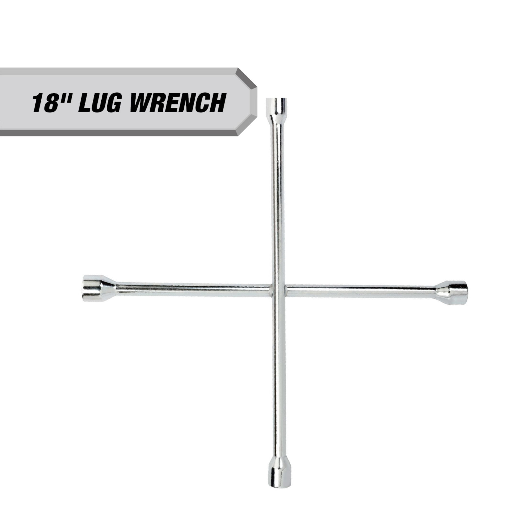 Hyper Tough 18-inch 4-Way Carbon Steel Lug Wrench