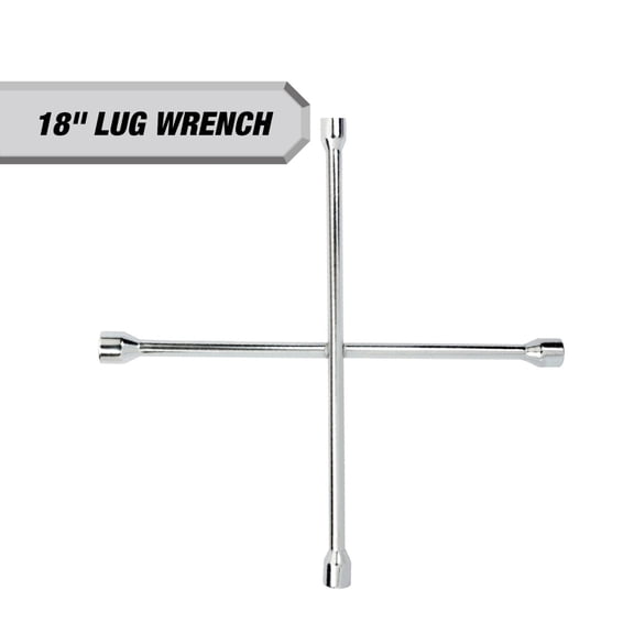 Hyper Tough 18-inch Lug Wrench with Plating for Tire Replacement