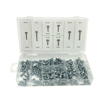 Hyper Tough 180-Piece Zinc Plated Steel Self Drilling Screw Set with Clear Case, 5507