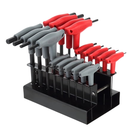 Hyper Tough T-Handle Ball End Hex Key Set, 18-Piece