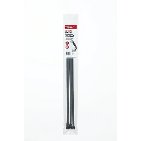 Hyper Tough 18inch Cable Tie Uv Black 5Pcs