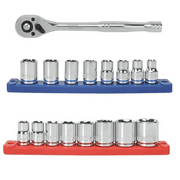 Hyper Tough 19-Piece 3/8-inch Drive Ratchet and Socket Set SAE and mm