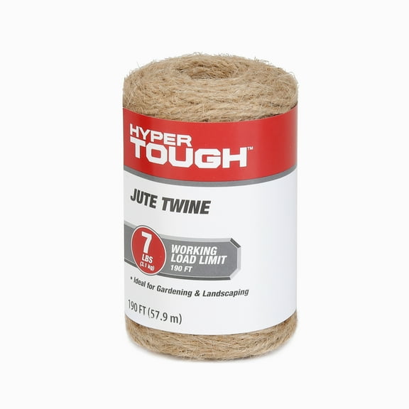 Hyper Tough 190' Jute Twine Natural, 7 lb Working Load Limit, Brown, Rope