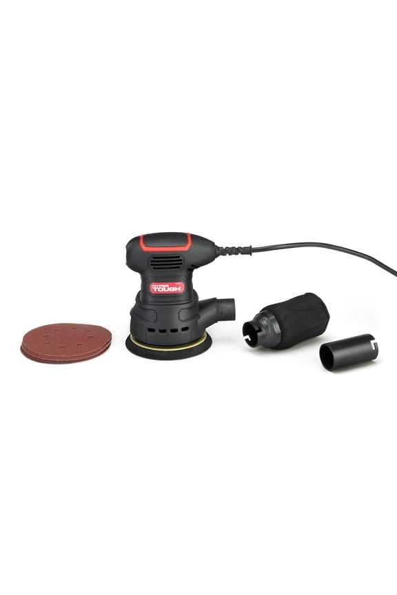 2.5 Amp Corded 5 inch Orbital Sander with Dust Bag, Vacuum Hose Adapter & 3 Sanding Sheets, New Condition