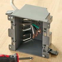 Hyper Tough 2 Gang Switch / Outlet Plastic Electrical Box TD35072Z, 3.94 in Width
