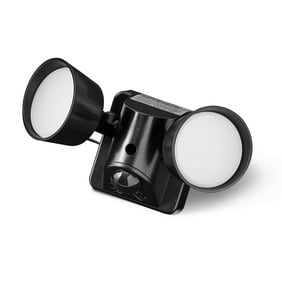 Hyper Tough 2-Head LED Direct Wire Motion Sensing Outdoor Security Light, Black, 120 Degrees, 2500 Lumens, 120V