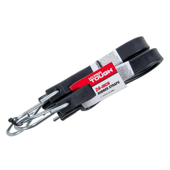 Hyper Tough 24 inch Rubber Strap Bungee Cords, 2 Bungees
