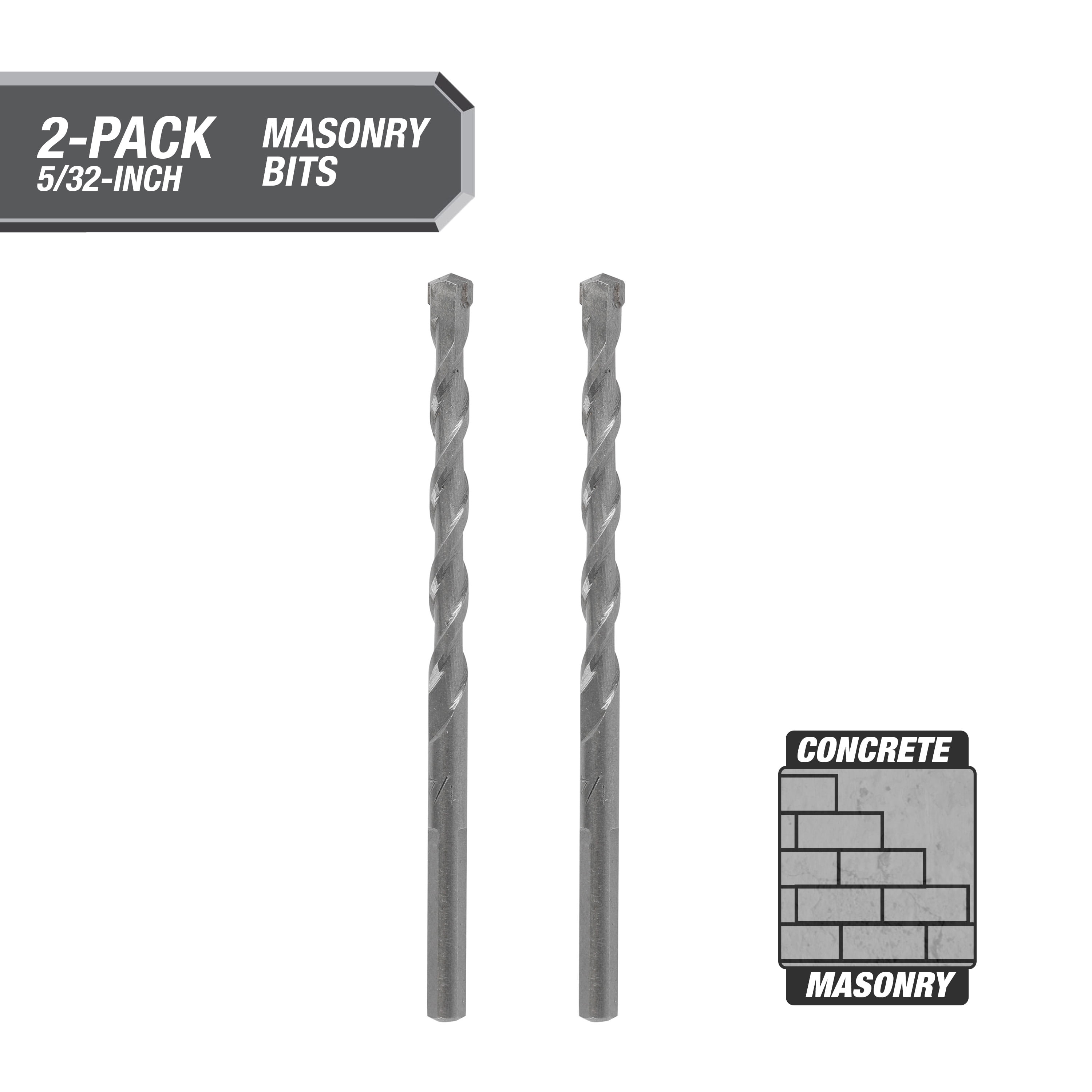 Hyper Tough 2Pack 5/32 Masonry Bit, Model 43126