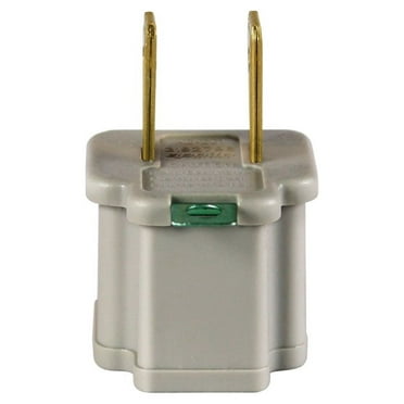 Hyper Tough 2-Pack Polarized Grounded Gray Indoor Adapter, 15 Amps