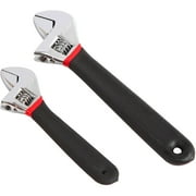 Hyper Tough 2-Piece Adjustable Wrench Set, 6 in and 8 in, Comfort Grip Handles