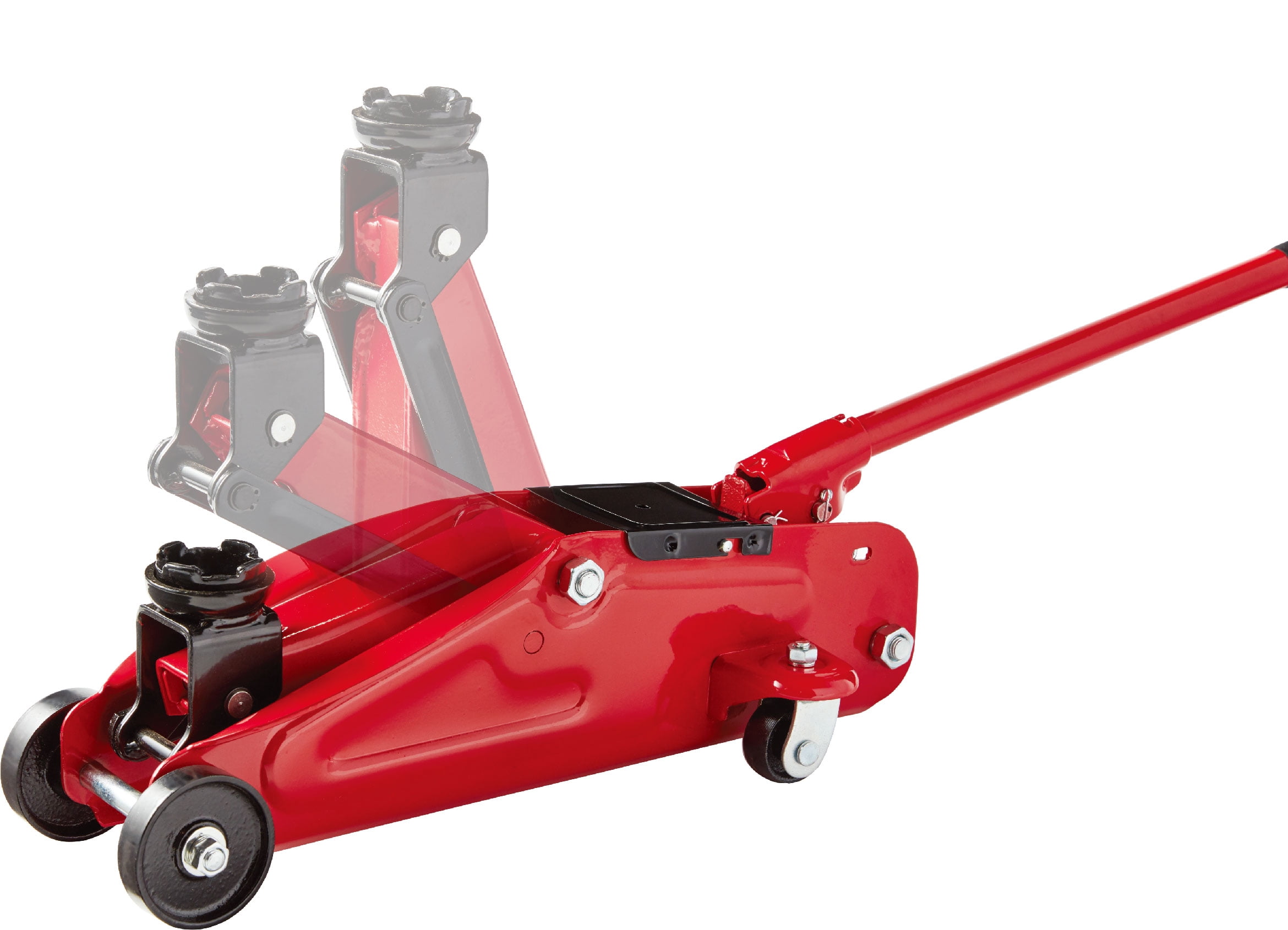 Hyper Tough 2 Ton Red Hydraulic Trolley Jack for Vehicle Lifting
