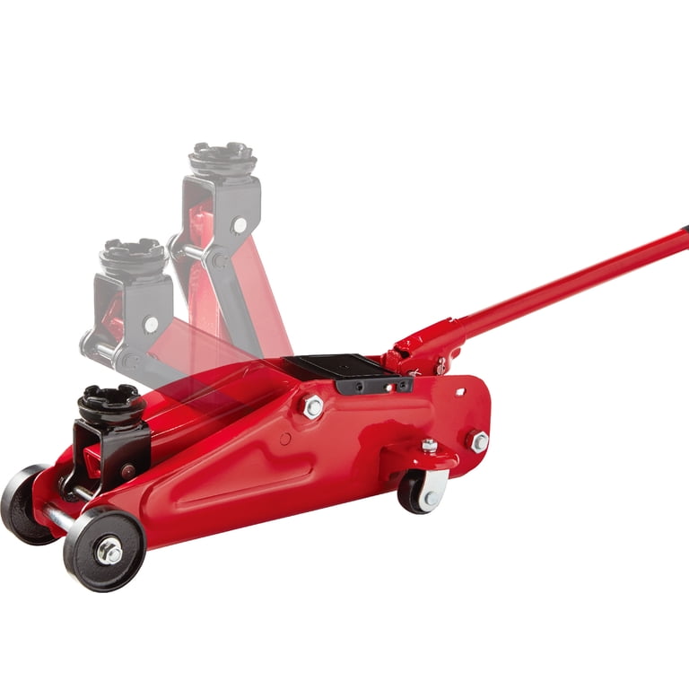 Hyper Tough 2 Ton Red Hydraulic Trolley Jack for Vehicle Lifting