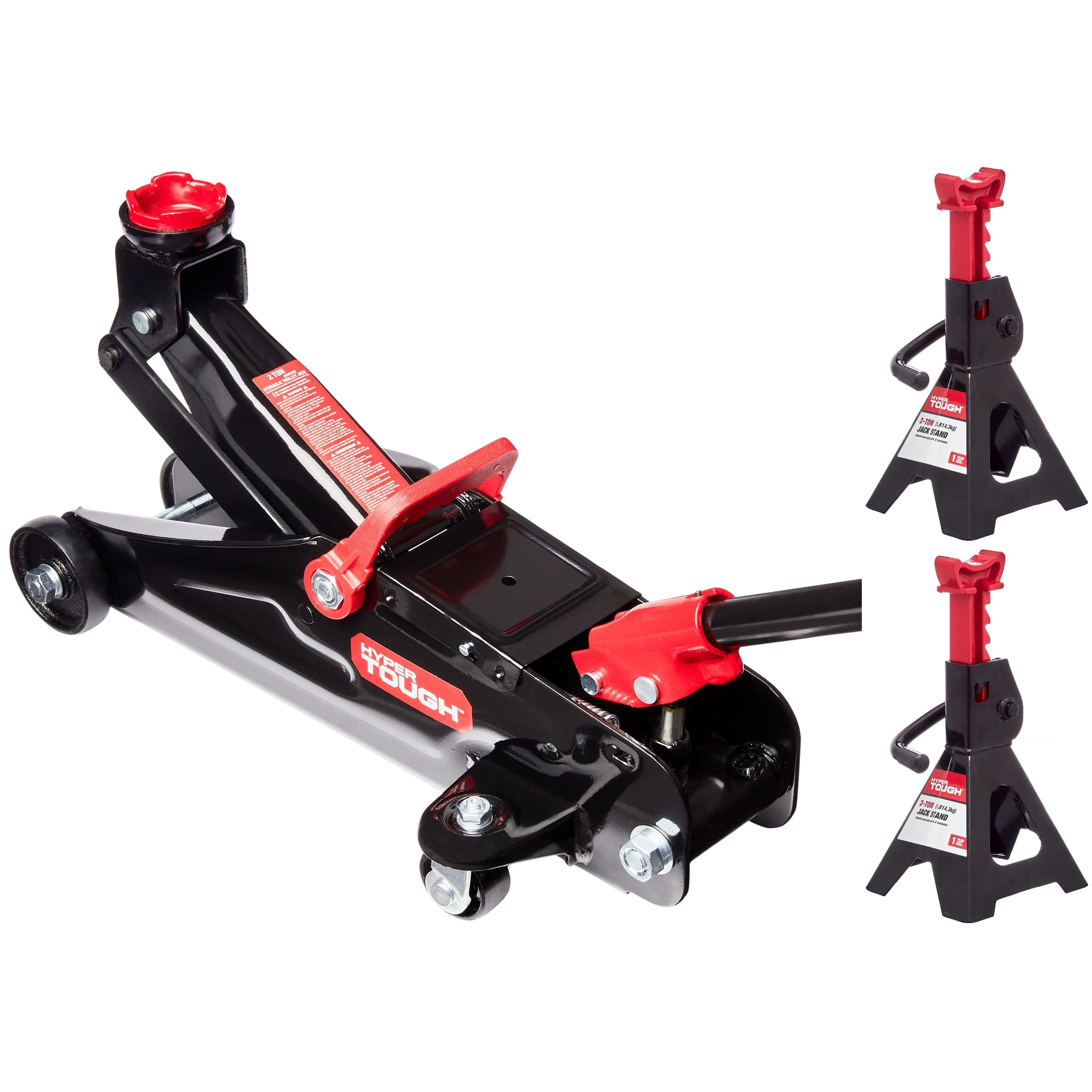 Hyper Tough 2-Ton Trolley Jack and Jack Stands - Walmart.com