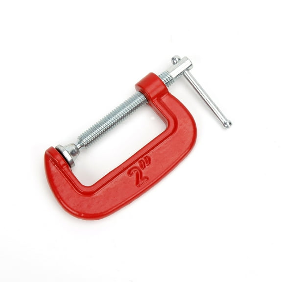 Hyper Tough 2-inch C-Clamp with Steel Threaded Screw and Swivel Jaw Pad
