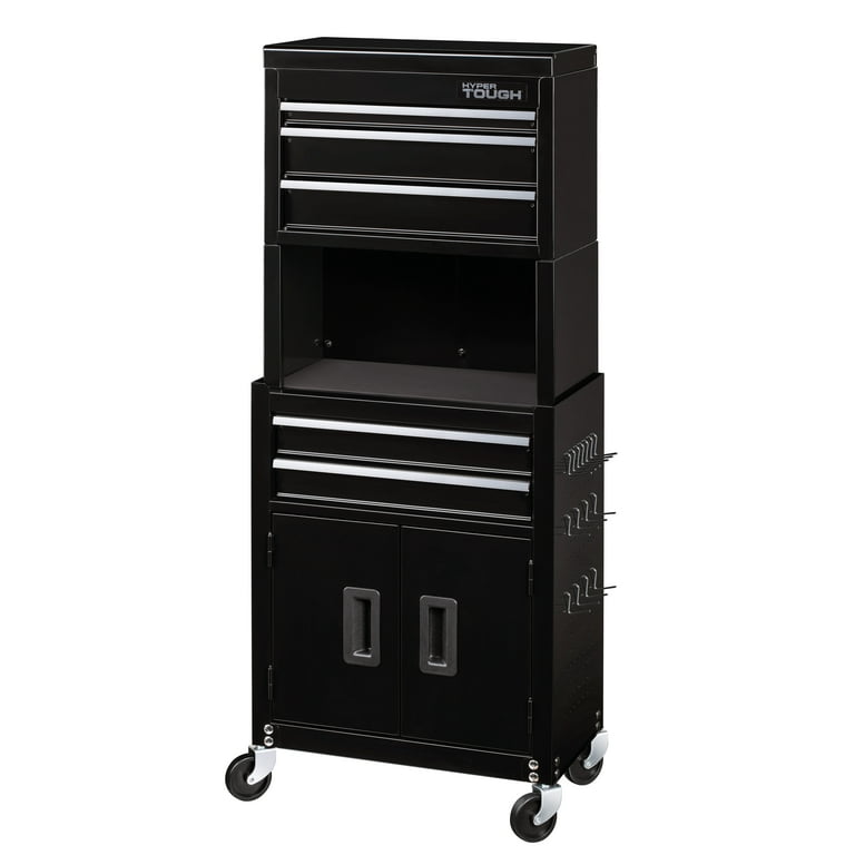 Hyper Tough 20 In 5 Drawer Rolling Tool Chest Cabinet Combo with