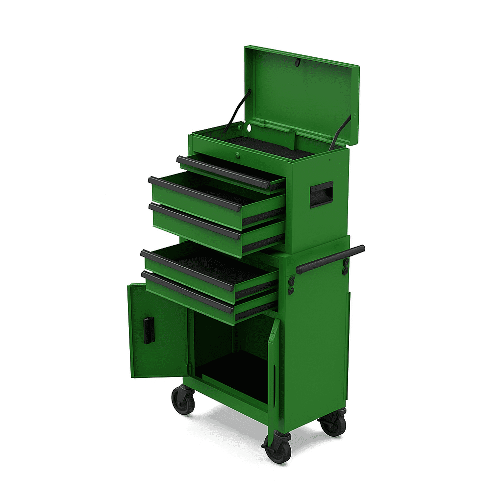 Hyper Tough 20-Inch Heavy Duty Steel Tool Chest, 300 lbs Capacity, Green
