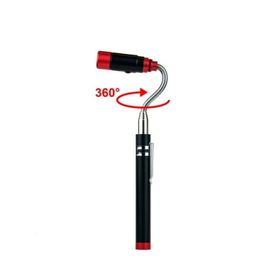 Hyper Tough 20 Lumen Extendable LED Pen Light - Magnetic Head & Base, Aluminium Body