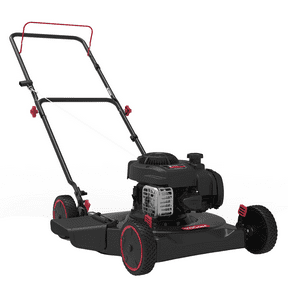 Hyper Tough 20" 125cc Gas Powered Walk-Behind Push Lawn Mower with Briggs & Stratton Engine, Black