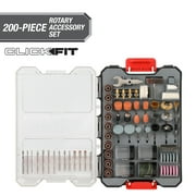 Hyper Tough 200-Piece Universal Rotary Accessory Kit in Click Fit Case