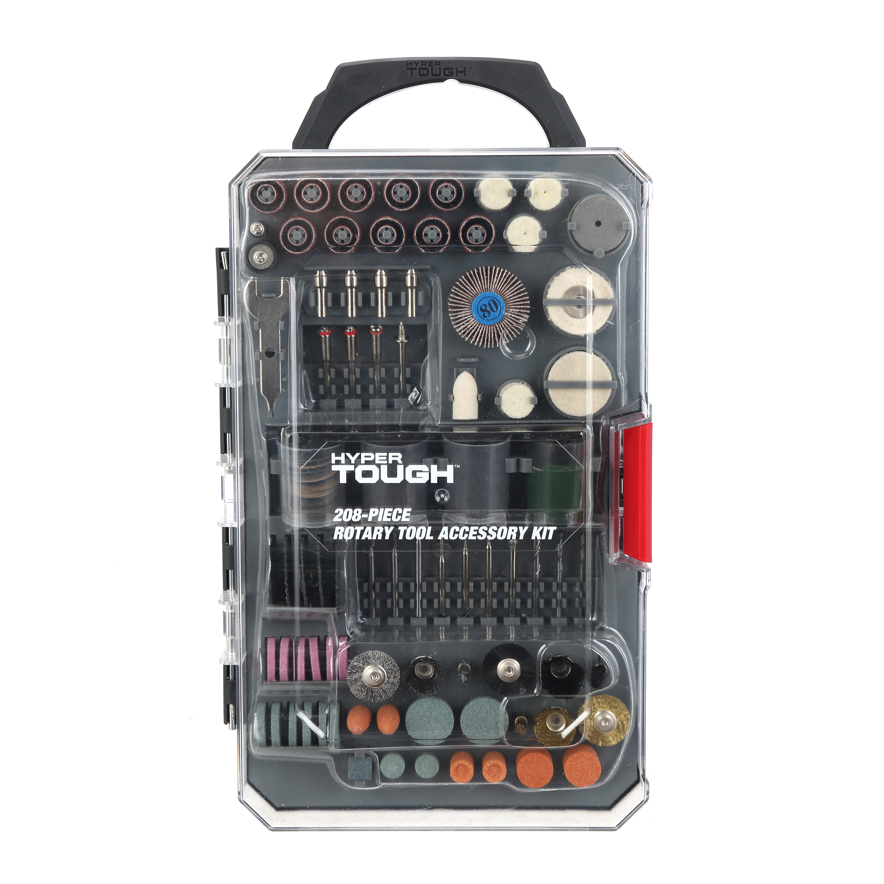 Hyper Tough 208 Piece Rotary Tool Accessory Kit with Storage Case, Product Accessories Included Multi Material - image 1 of 10