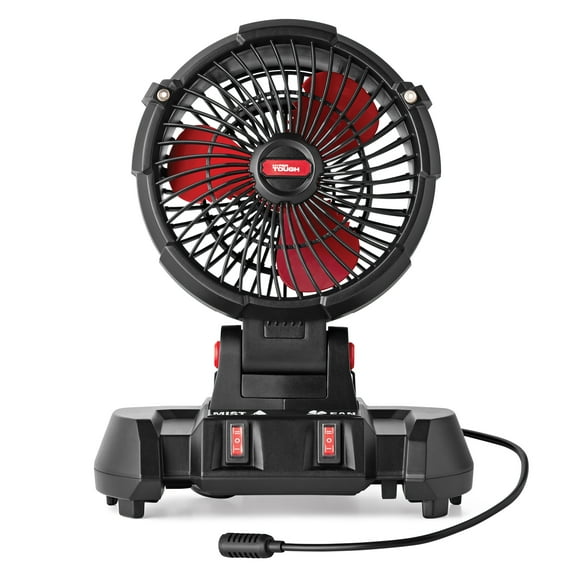 Hyper Tough 20V 7.5 inch Cordless Misting Fan, with 2.0Ah Lithium-Ion Battery Pack and Charger, C1024, New Condition