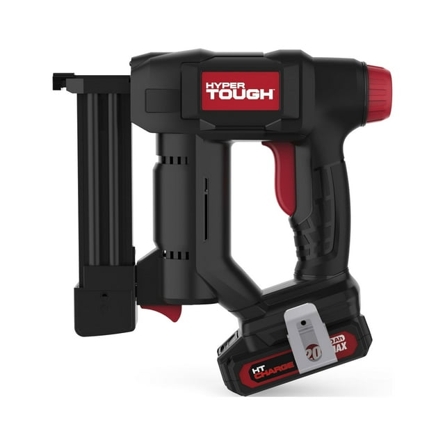 Hyper Tough 20V Brad Nail Gun and Stapler. 2.0Ah Lithiumion Battery
