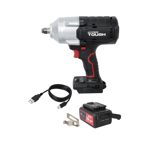 Hyper Tough 20V Brushless Cordless 1/2 in 900 ft-lb Impact Wrench, Model 6083