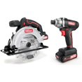 Hyper Tough 20V Cordless 1/4” Impact Driver & Circular Saw Bundle, (2