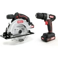 Hyper Tough 20V Cordless 3/8” Drill & Circular Saw Bundle, (2) 1.5Ah