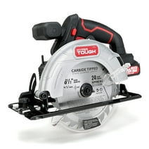 Hyper Tough 20V Max Lithium Ion Cordless 6-1/2 inch Circular Saw with 1.5Ah Lithium-ion Battery, Charger, Blade & Rip Fence