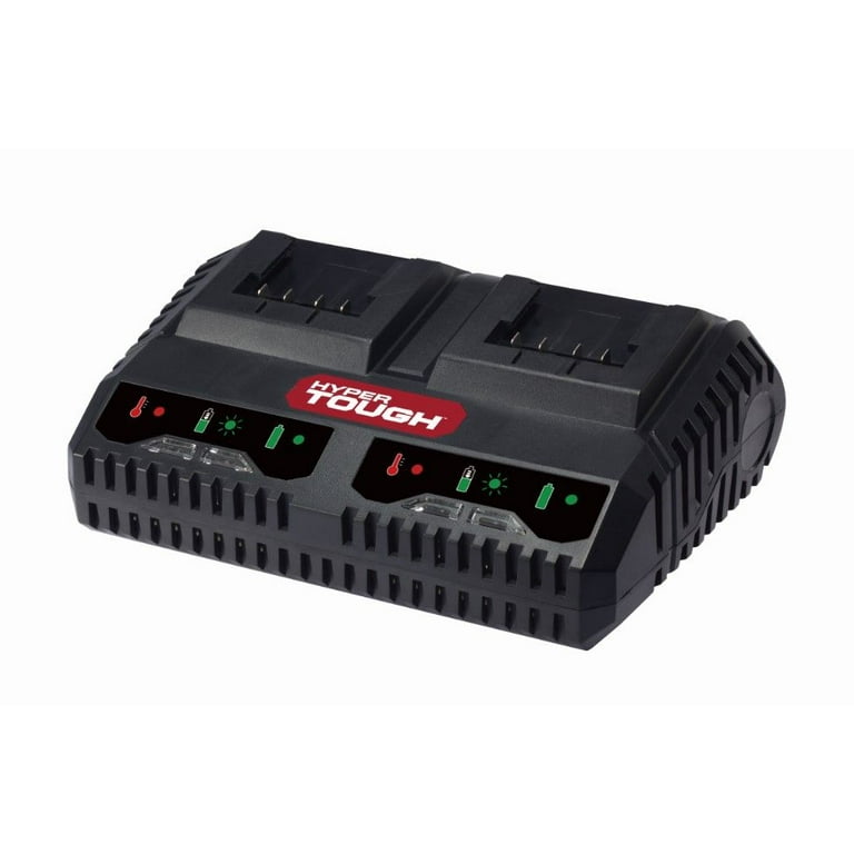 Hyper Tough 20V Max Lithium Ion Dual Port Fast Charger with Quick Battery Charging HT21 401 003 13